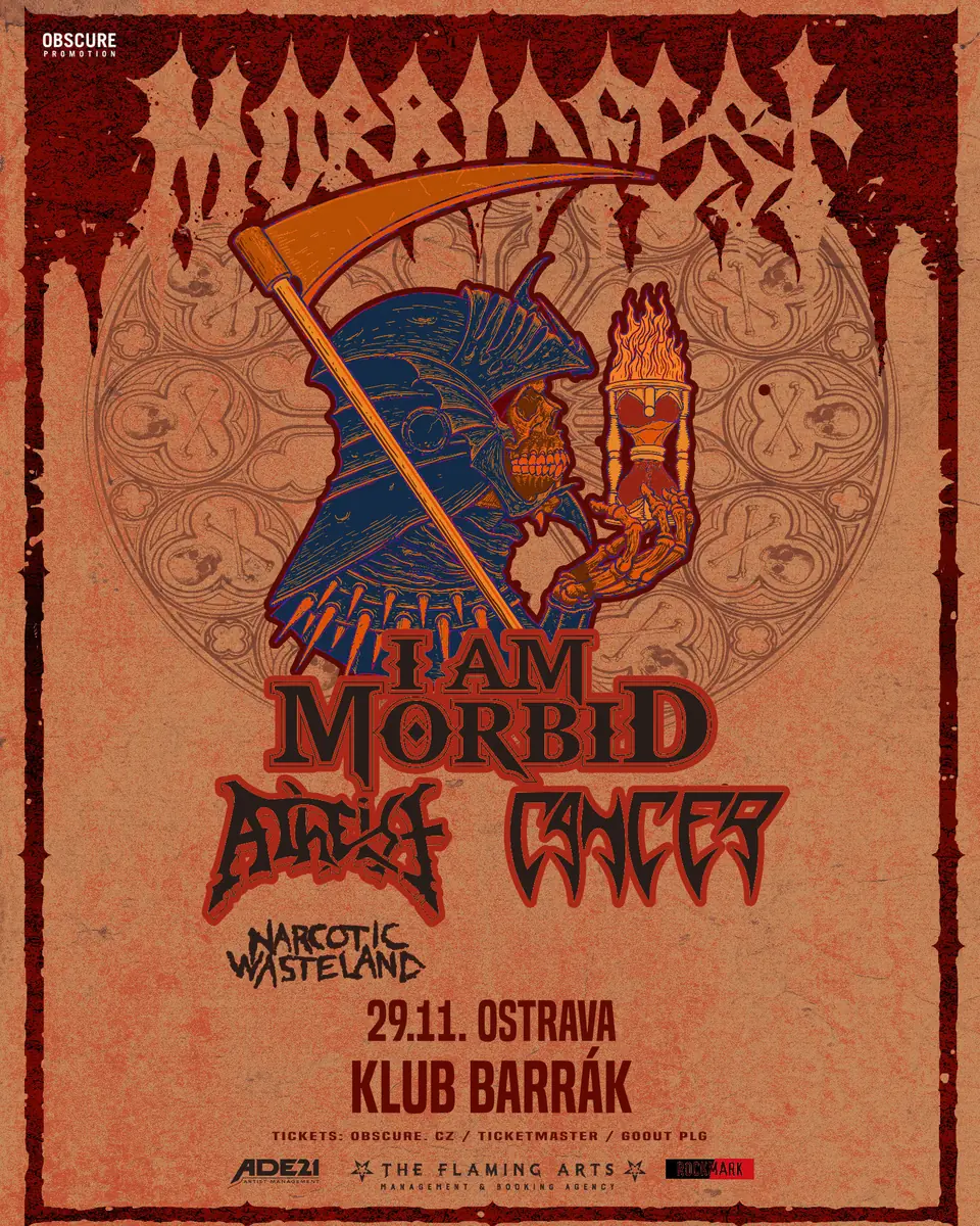 MORBIDFEST 2026: I'M MORBID, ATHEIST, CANCER, NARCOTIC WASTELAND — Barrák, Острава