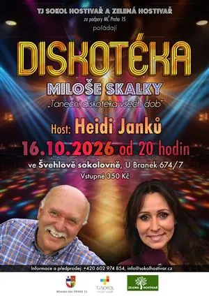 Diskotéka Miloše Skalky — TJ Sokol Hostivař (Švehlova sokolovna), Praha