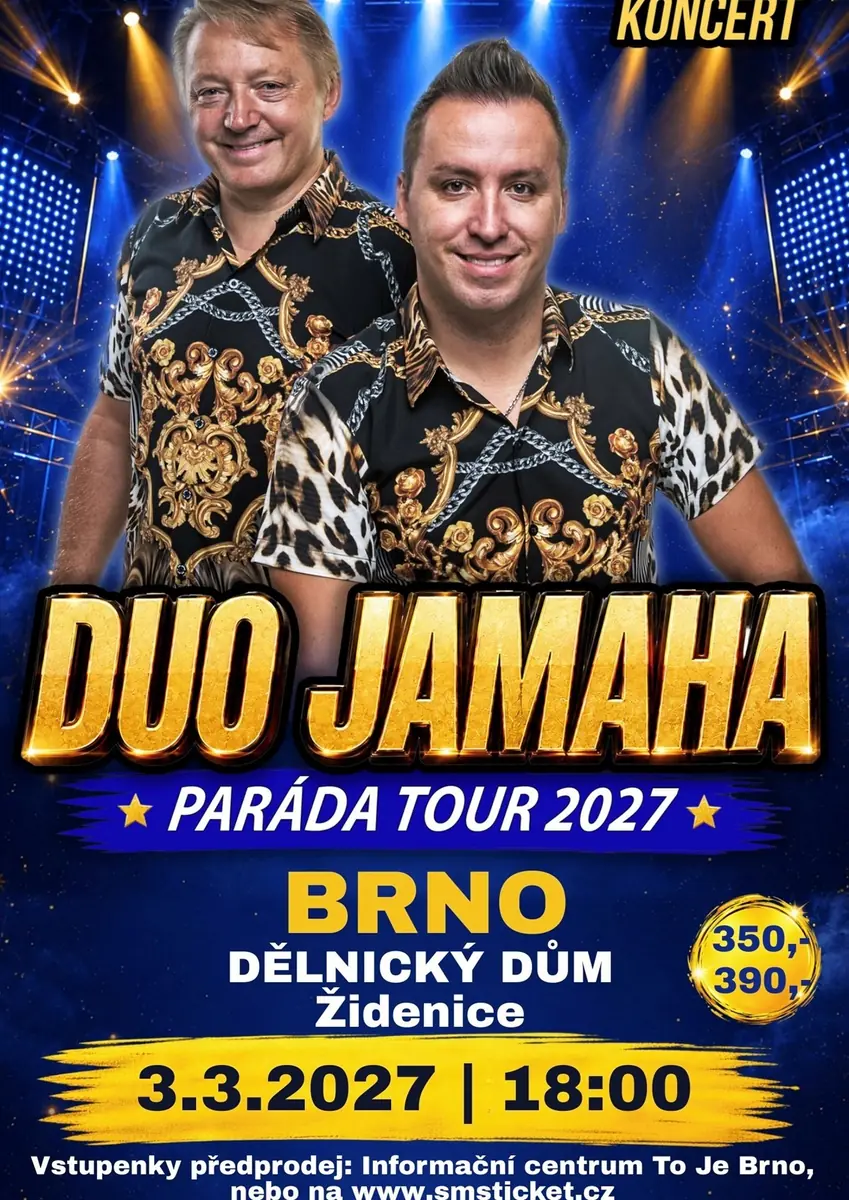 Koncert Duo Jamaha - Brno | Paráda Tour 2027 — Dělnický dům, Brno