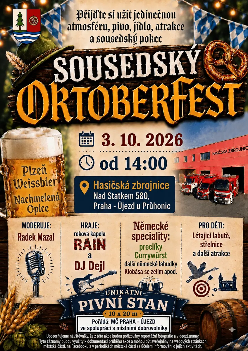 SOUSEDSKÝ OKTOBERFEST – sobota 3. října 2026 — Újezd, Praha