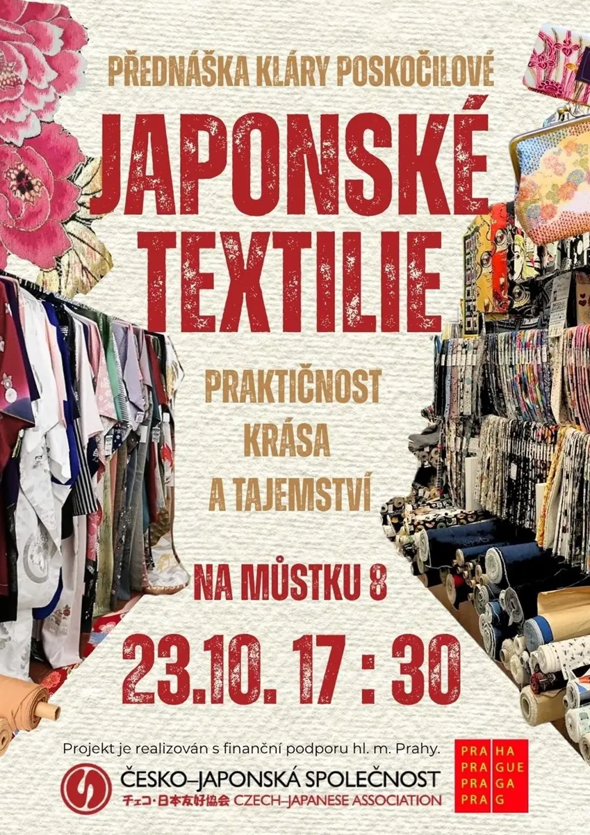 Přednáška: Japonské textilie — Česko-japonská společnost, Praha