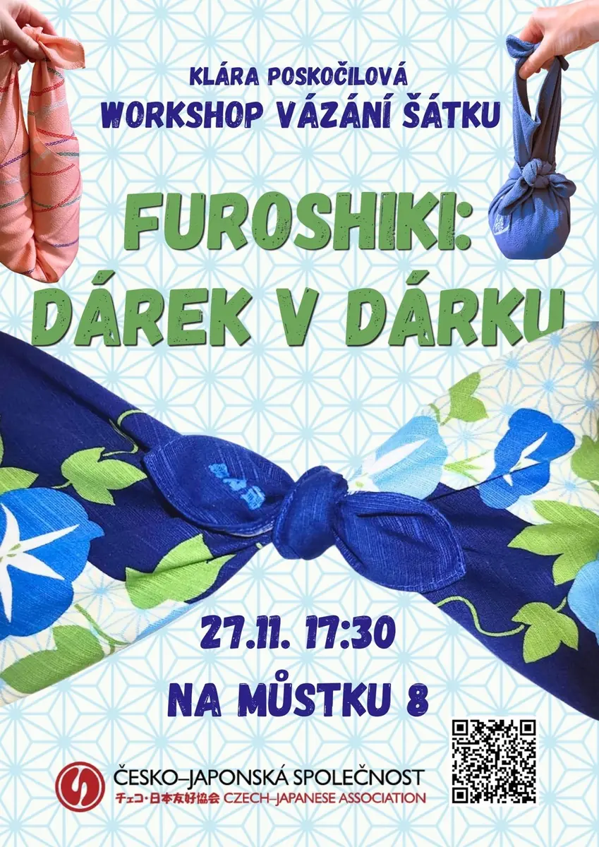 Workshop furoshiki: dárek v dárku — Česko-japonská společnost, Praha
