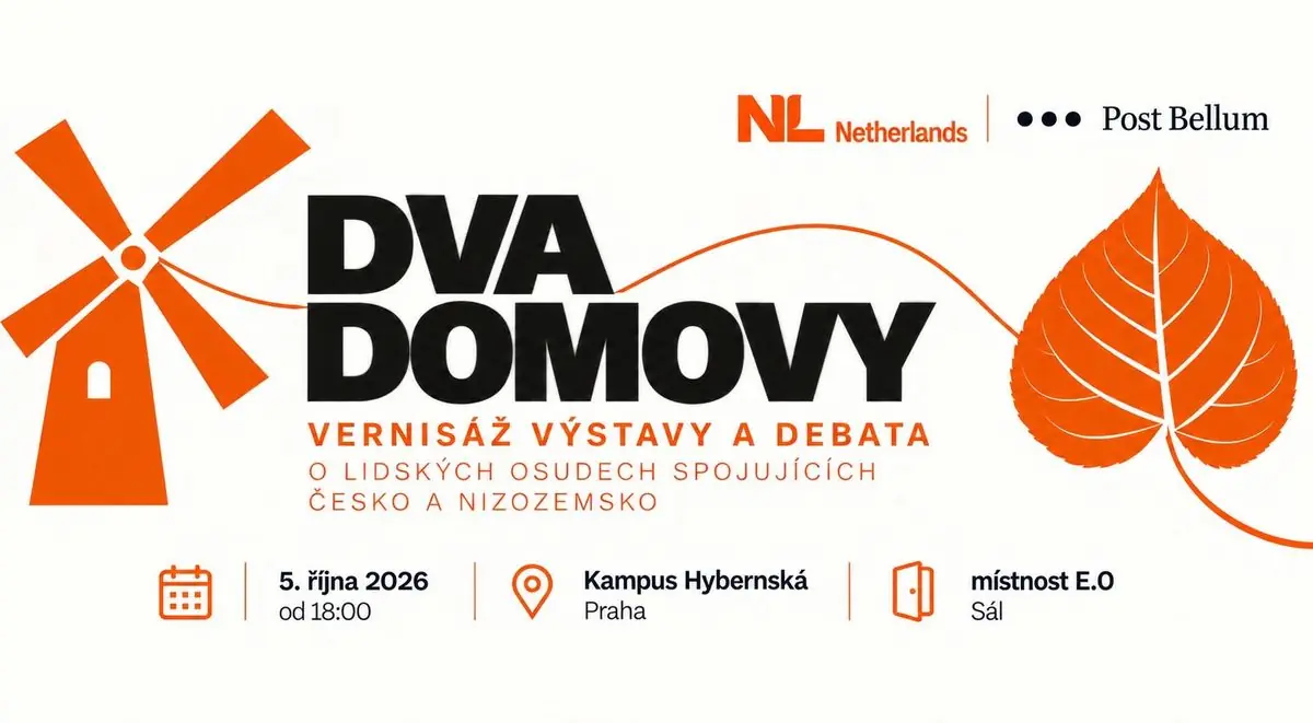 DVA DOMOVY | Vernisáž výstavy s debatou o lidských osudech spojujících Česko a Nizozemsko — Kampus Hybernská, Praha