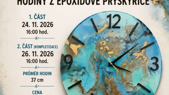 Kreativní workshop - Hodiny z epoxidové pryskyřice — Areál Srudénka, Studénka