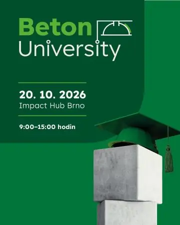 Beton University 2026 nabídne diskuse o udržitelnosti, inovacích i spolupráci fakult s praxí — 45 000 l: Objem pro angažovanou architekturu, Brno