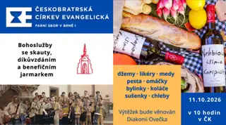 Děkovná neděle se skauty a jarmarkem 11.10.2026
