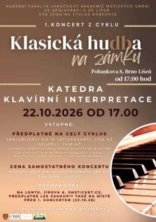 1st Concert from the Classical Music at the Castle Series — Dělňák Líšeň, Brno