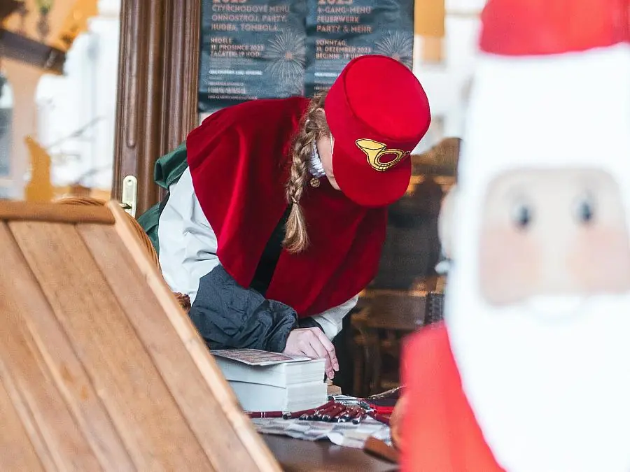 Ježíškova pošta a příjezd Bílé paní — Kláštery Český Krumlov, Český Krumlov