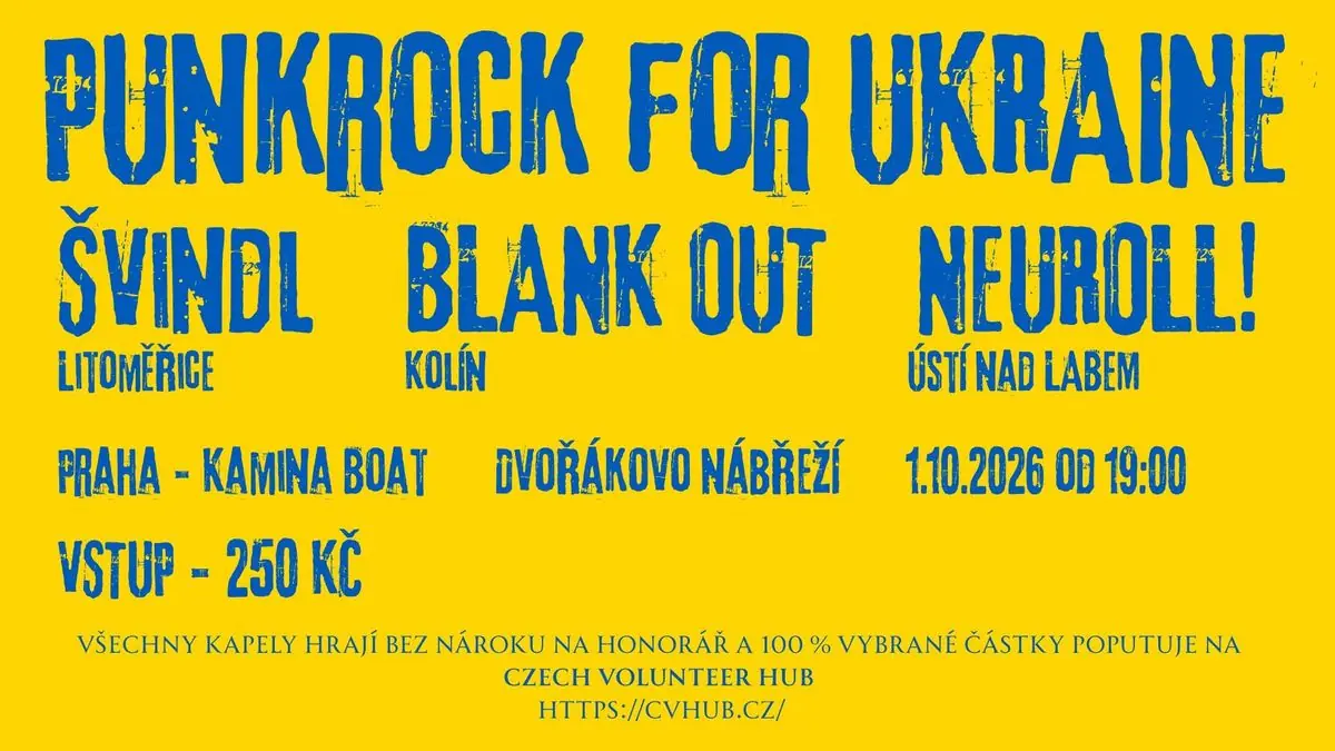 Punkrock for Ukraine — Kamina boat, Praha