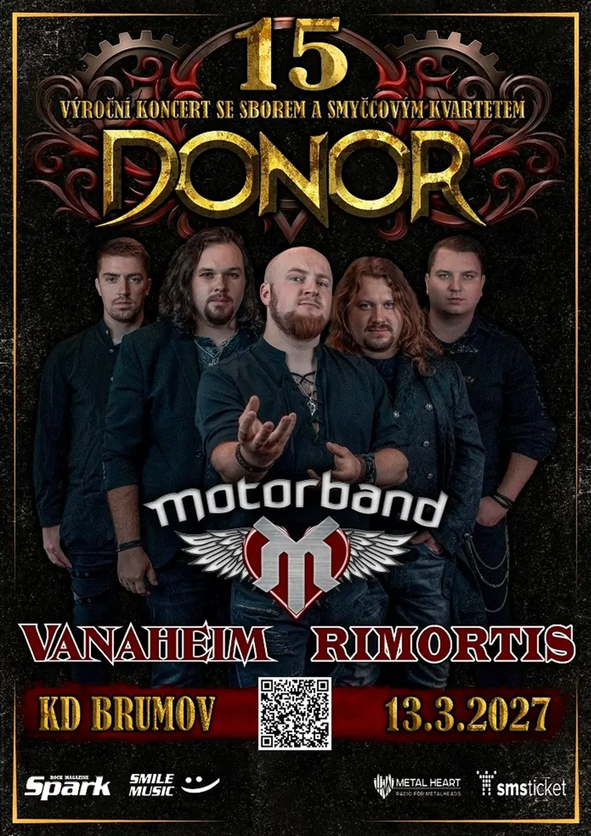 DONOR 15 LET (+ Motorband, Rimortis, Vanaheim) — KD Brumov-Bylnice, Brumov-Bylnice