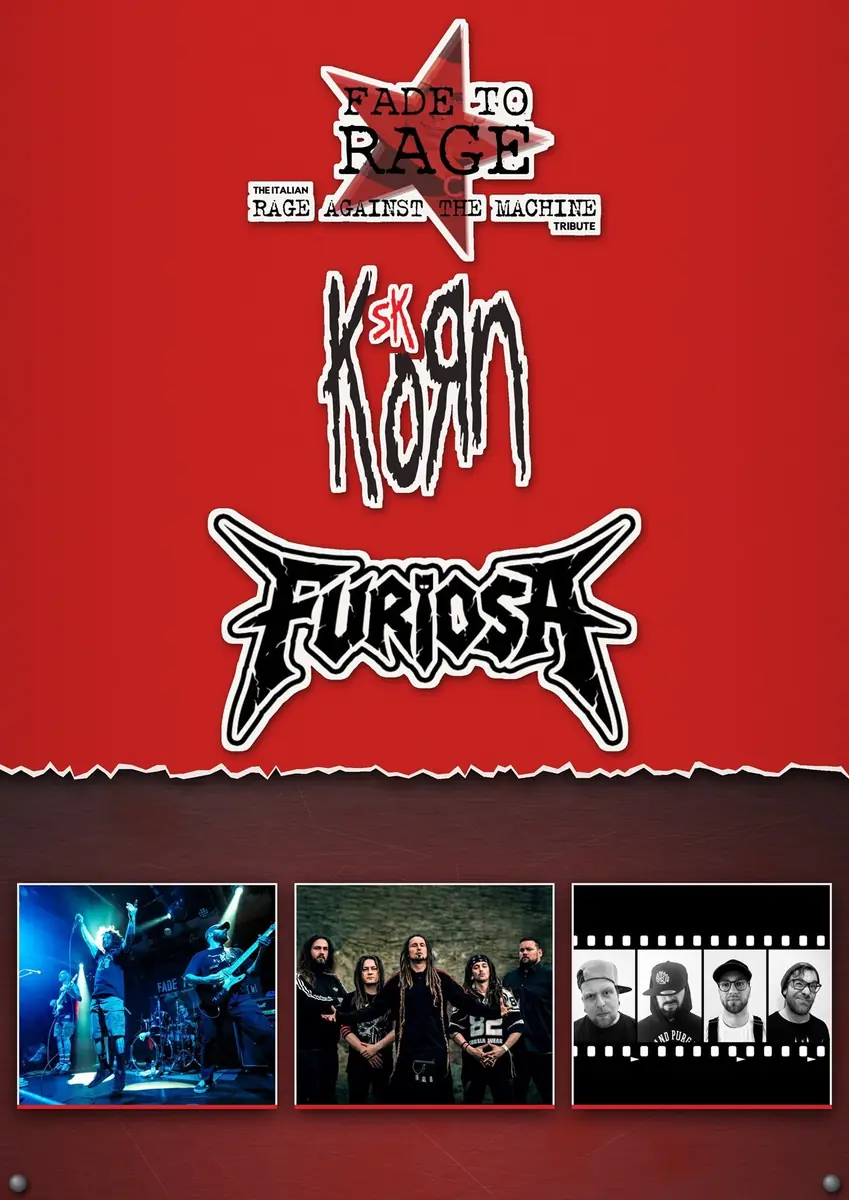 Fade To Rage (ITA) + KoRn SK + Furiosa — Alternativní klub Tyjátr, Svitavy