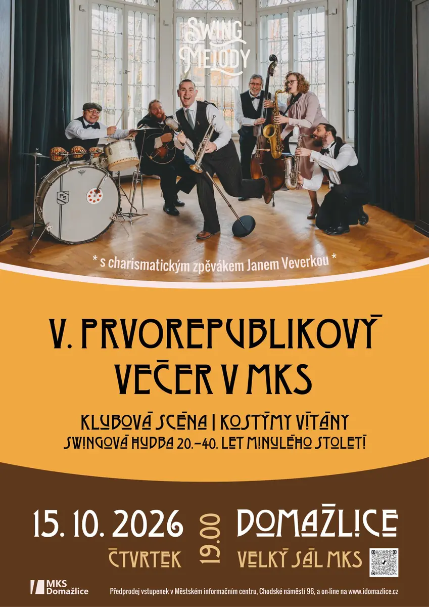 V. PRVOREPUBLIKOVÝ VEČER | SWING MELODY — MKS | velký sál, Domažlice