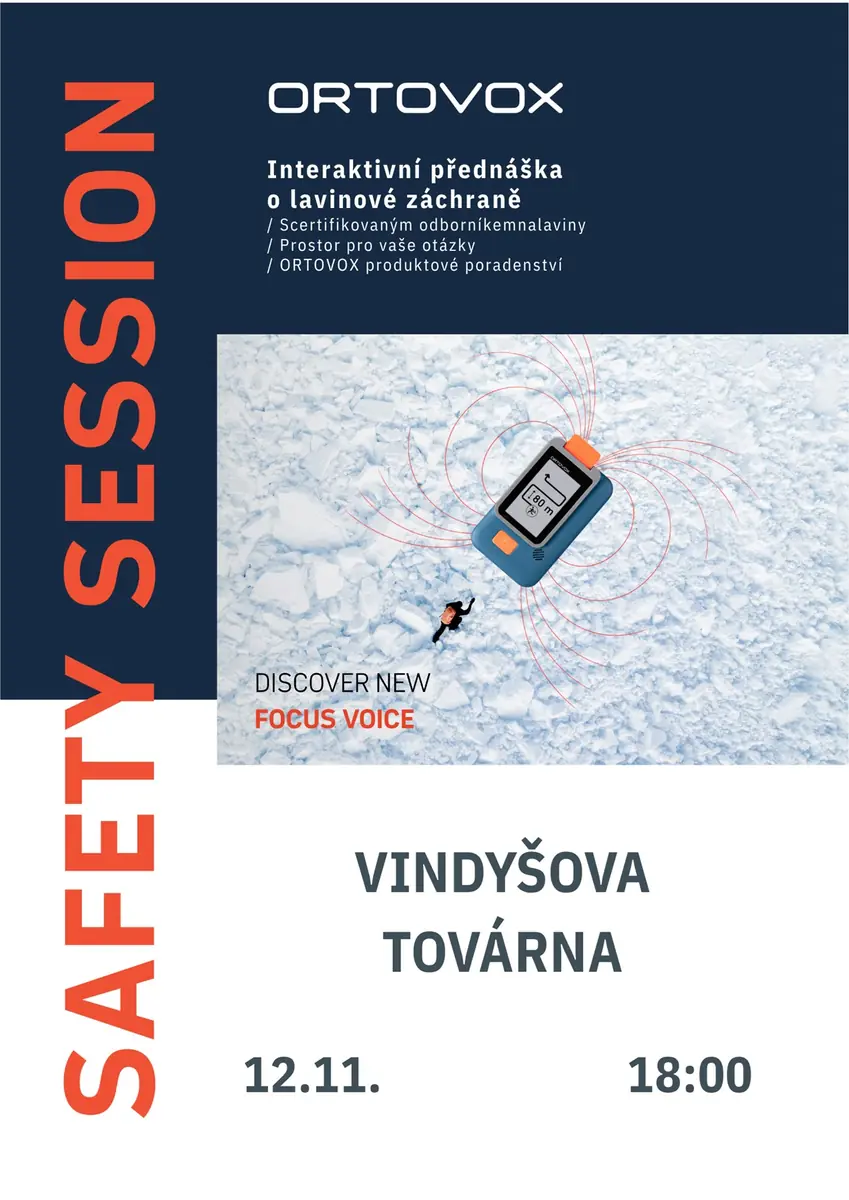 SBCRtalk x ORTOVOX Safety Sessions — Виндышова фабрика, Прага
