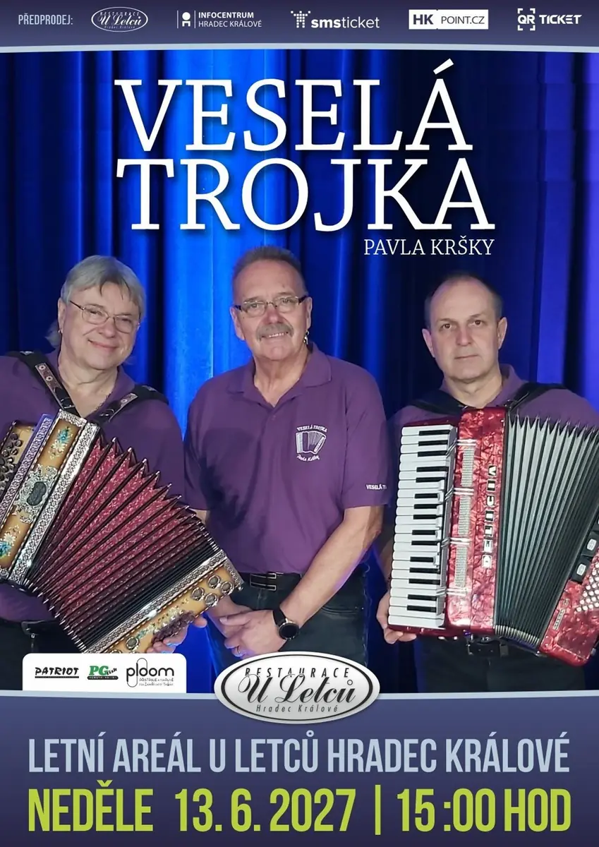 Veselá Trojka Pavka Kršky — Restaurace U Letců, Hradec Králové