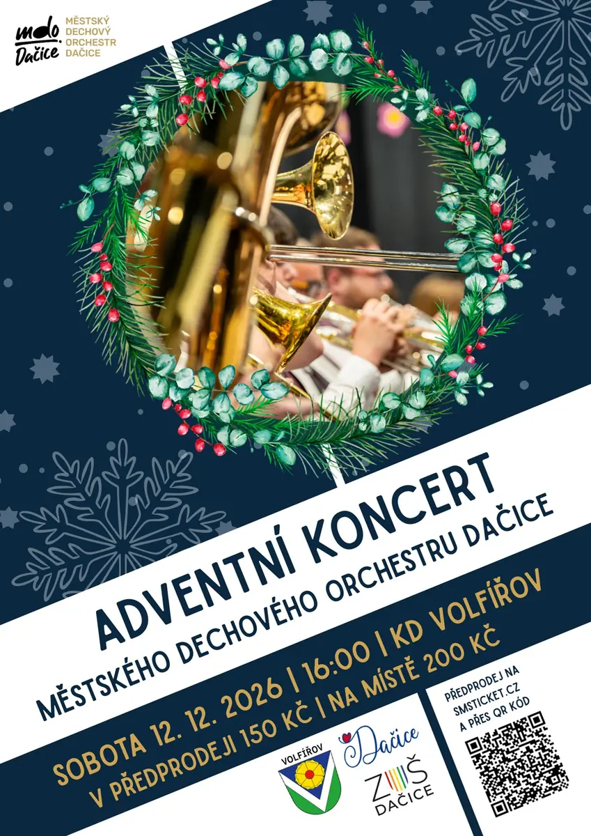 Adventskonzert des Städtischen Blasorchesters Dačice — Kulturní dům Volfířov, Volfířov