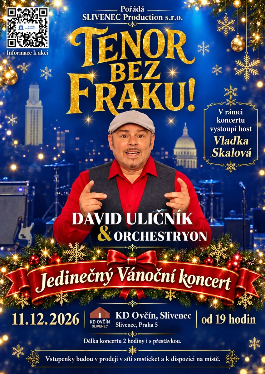 Jedinečný Vánoční koncert Davida Uličníka & Orchestryon — KD Ovčín, Praha