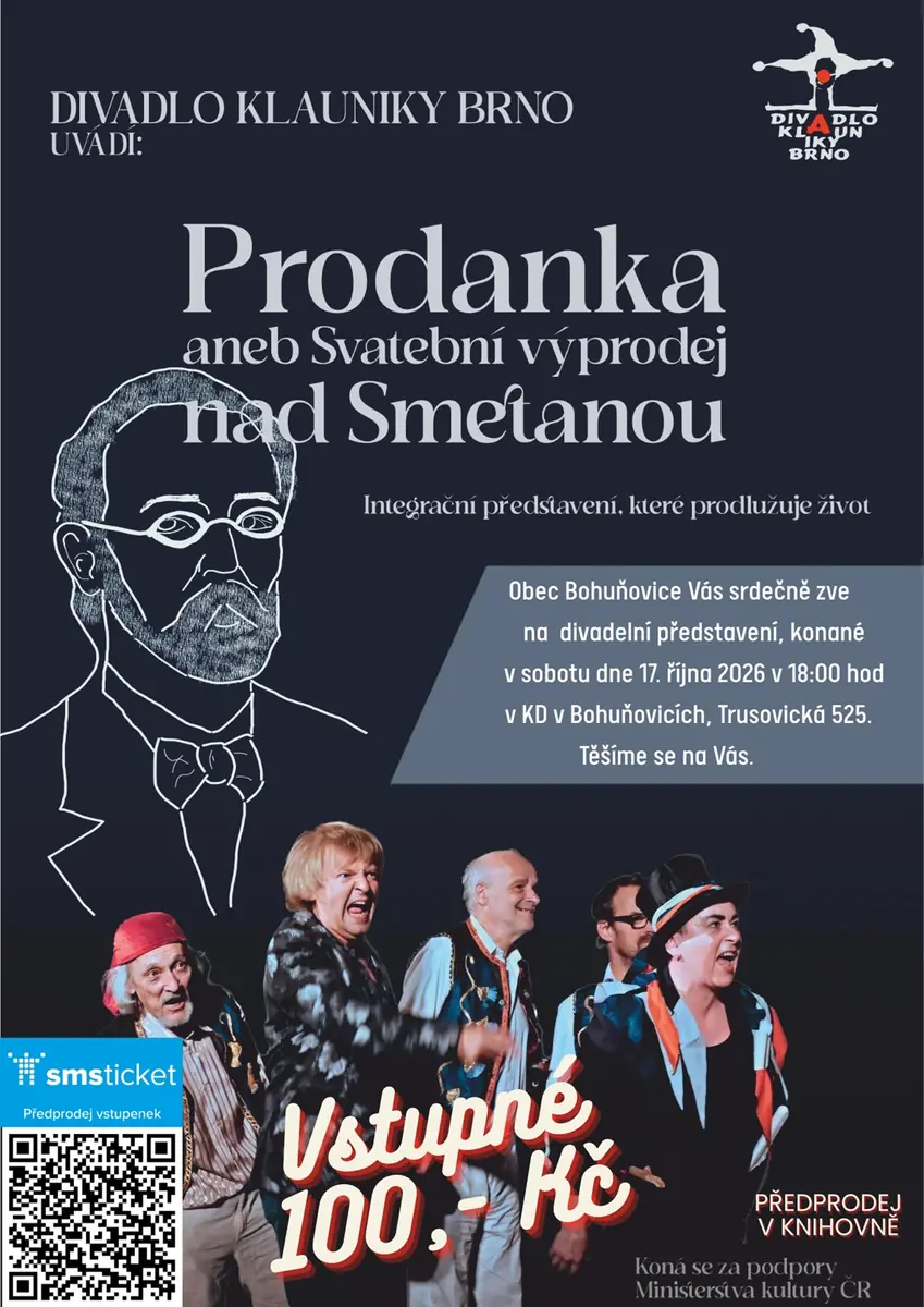Prodanka aneb svatební výprodej nad Smetanou — Kulturní dům, Bohuňovice