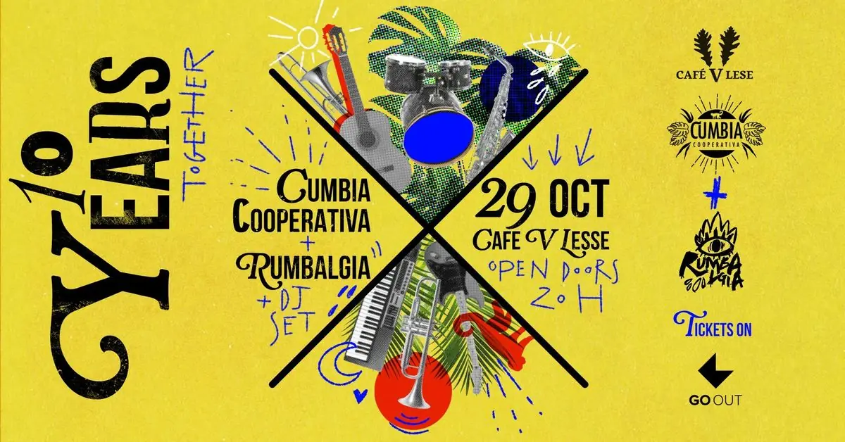 CUMBIA COOPERATIVA x RUMBALGIA 10 Years Together! — Кафе В лесе, Прага
