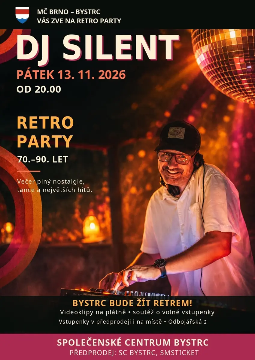 DJ Silent - Retro party — Gemeindezentrum Bystrc, Brünn