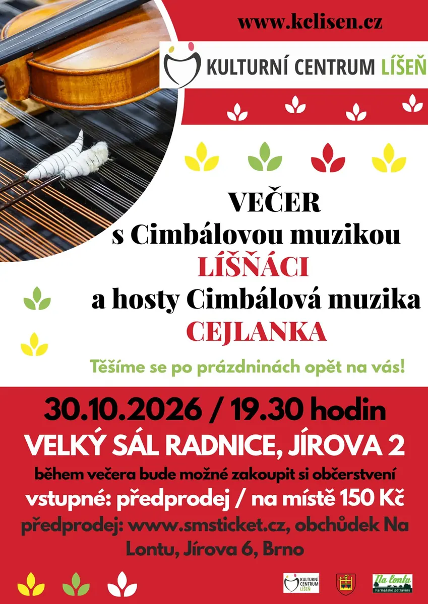 Abend beim Zymbal — Großer Saal des Rathauses MČ Líšeň, Brünn