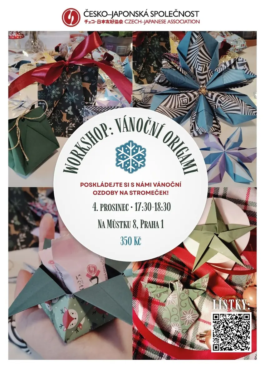 Workshop: Weihnachts-Origami — Česko-japonská společnost, Prag