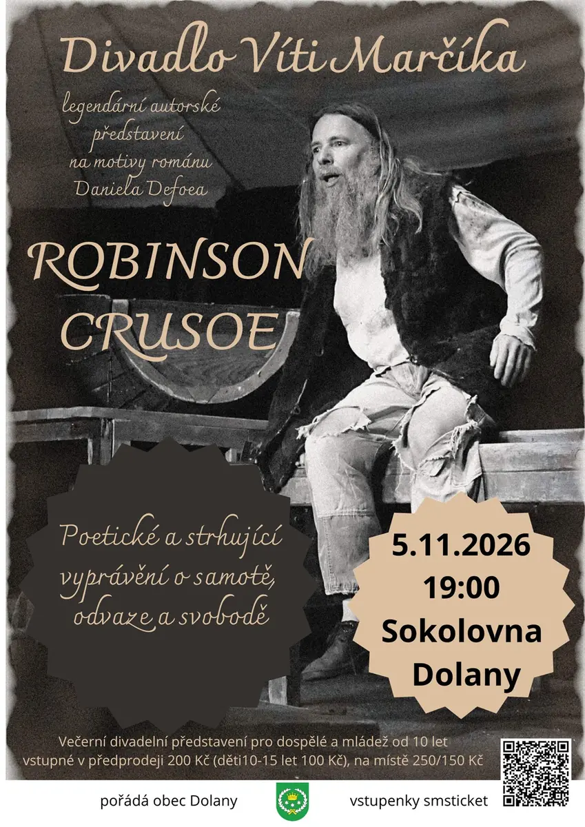 Divadlo Víti Marčíka - Robinson Crusoe — Sokolovna Dolany, Dolany