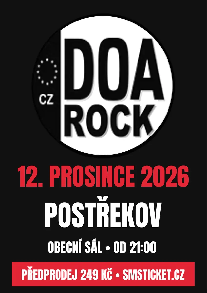 DOA Rock - рок-развлечение в Постржекове — Obecní sál, Postřekov