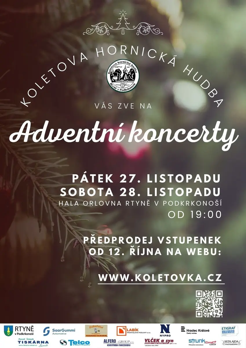 Adventní koncert Koletovy hornické hudby — Sportovní hala Orlovna, Rtyně v Podkrkonoší