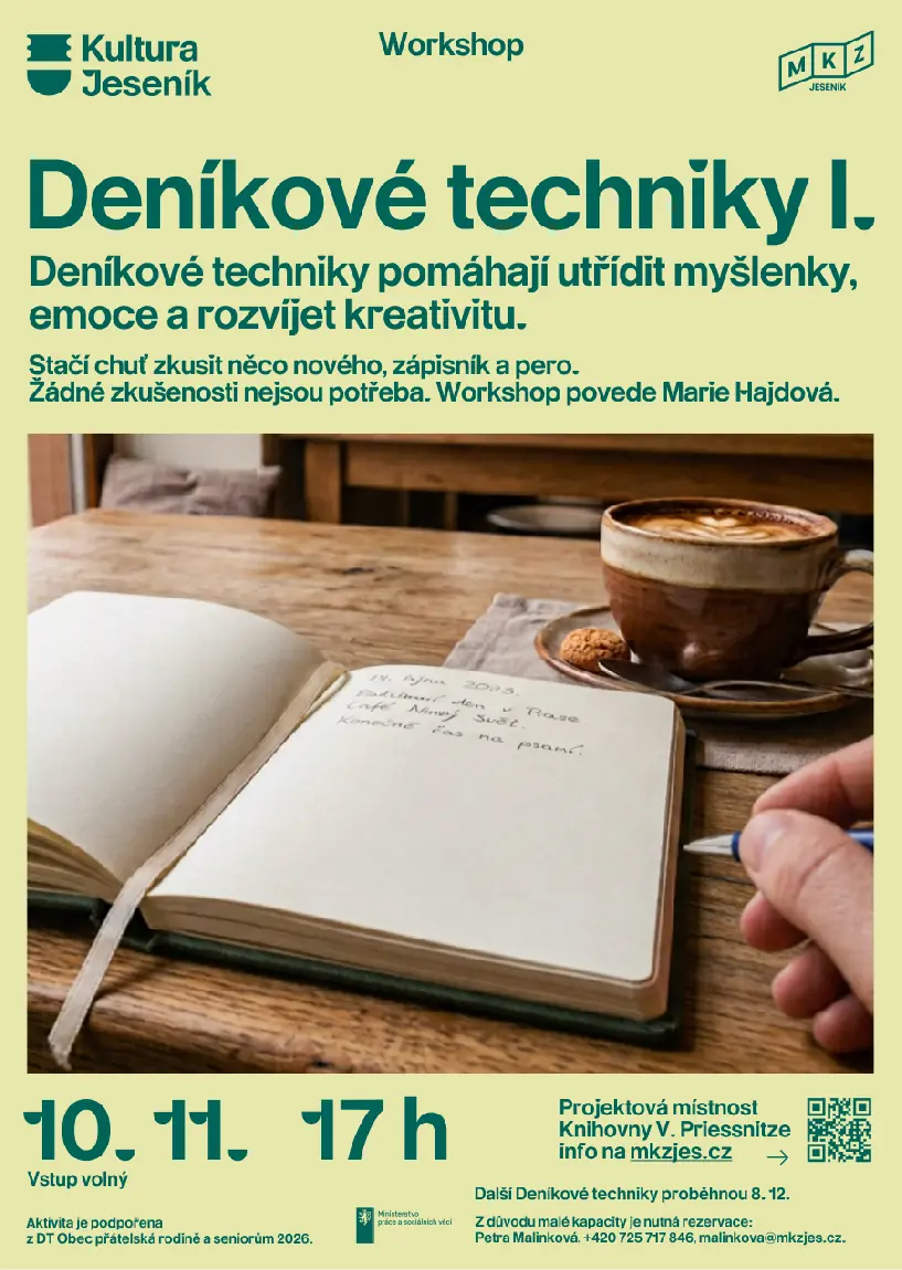 ДНЕВНИКОВЫЕ ТЕХНИКИ I. — Divadlo P. Bezruče, Есеник
