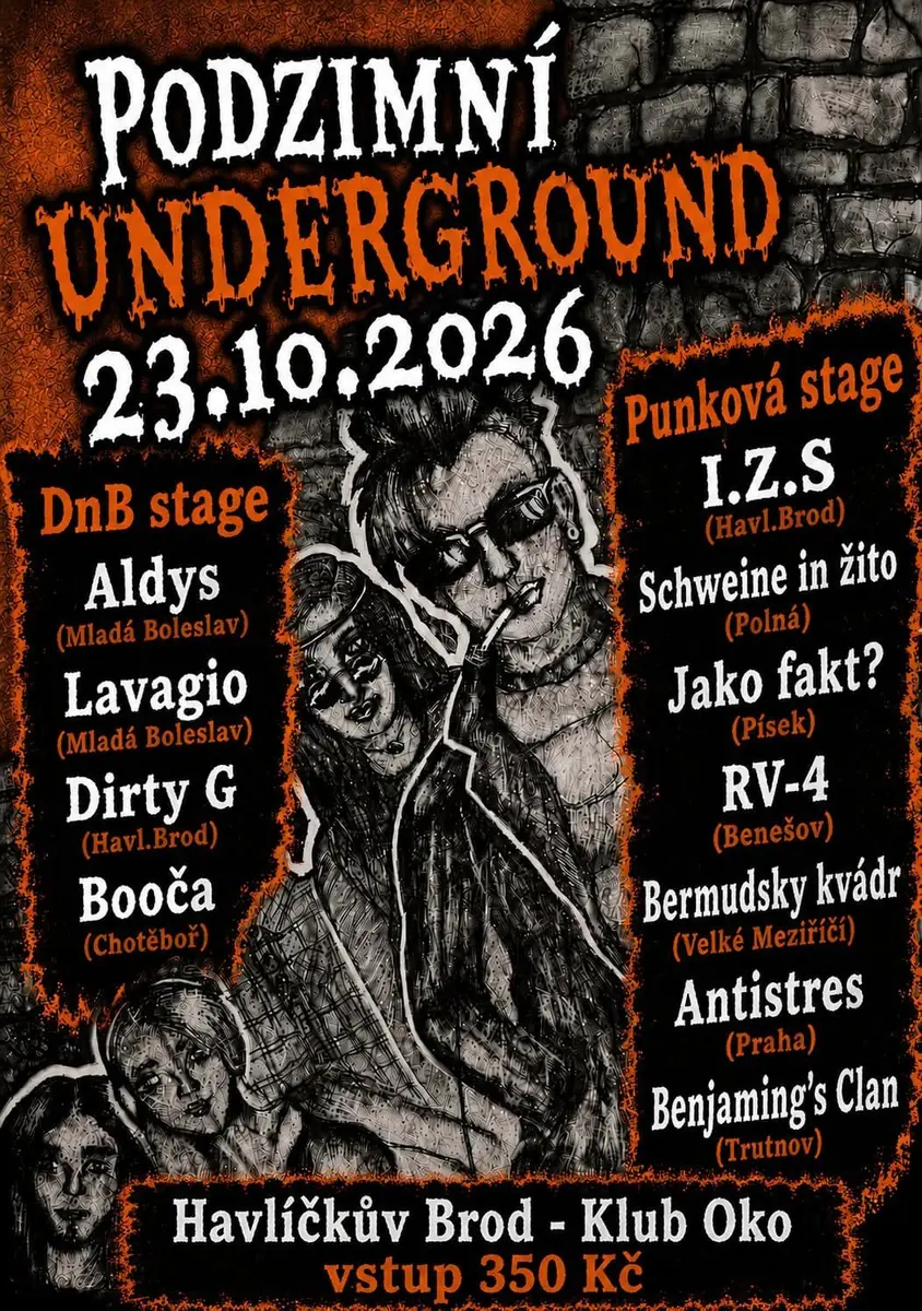 Podzimní underground — Klub OKO, Havlíčkův Brod