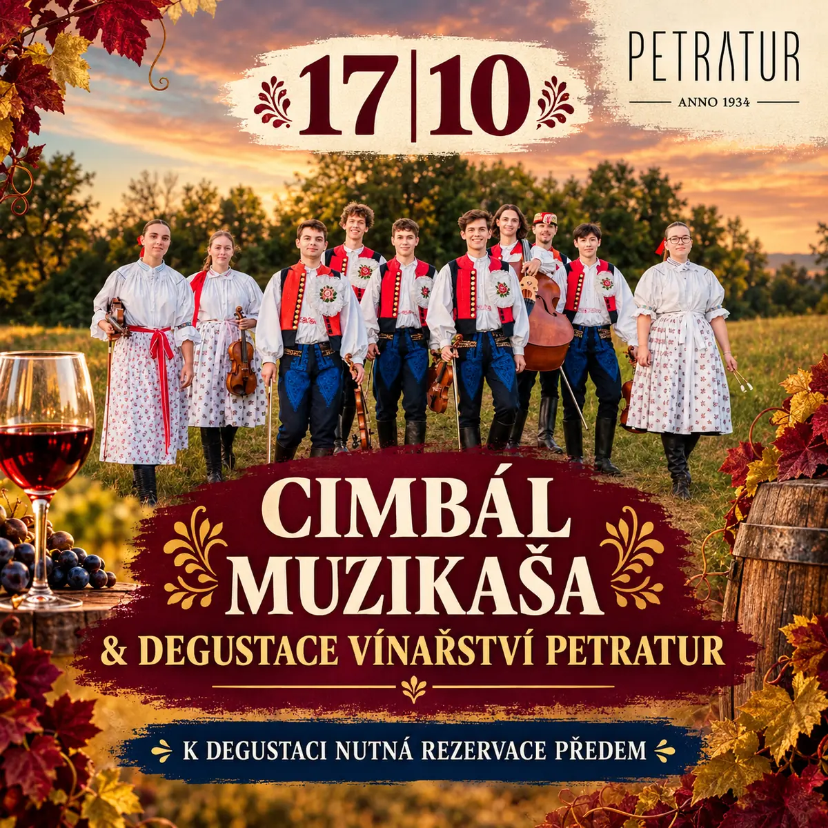 Cimbál Muzikaša & Degustace vinařství Petratur — Dobré Místo Újezdec, Uherský Brod