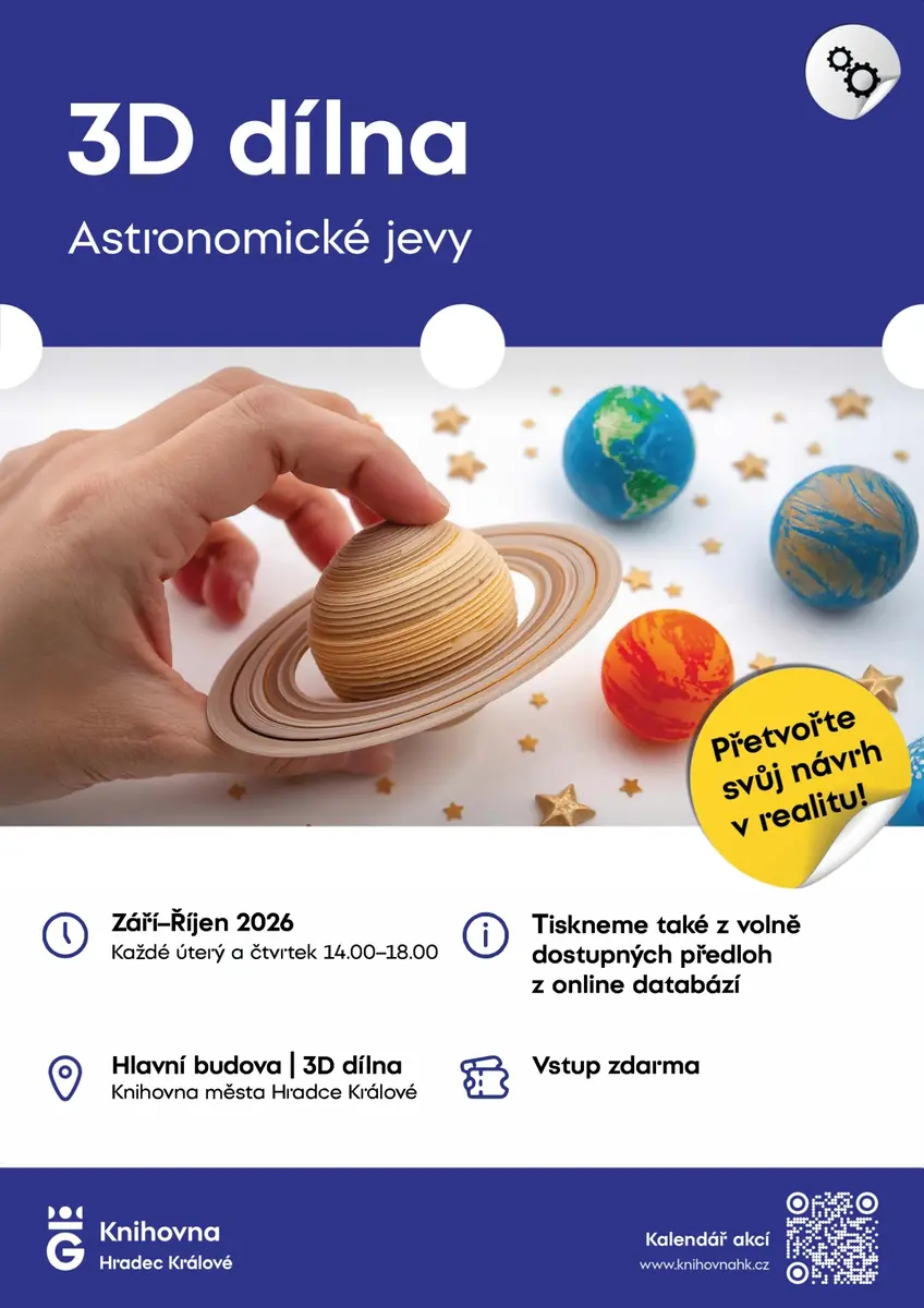 3D-Werkstatt - Astronomische Phänomene — Stadtbibliothek Gradec Králové, Königgrätz