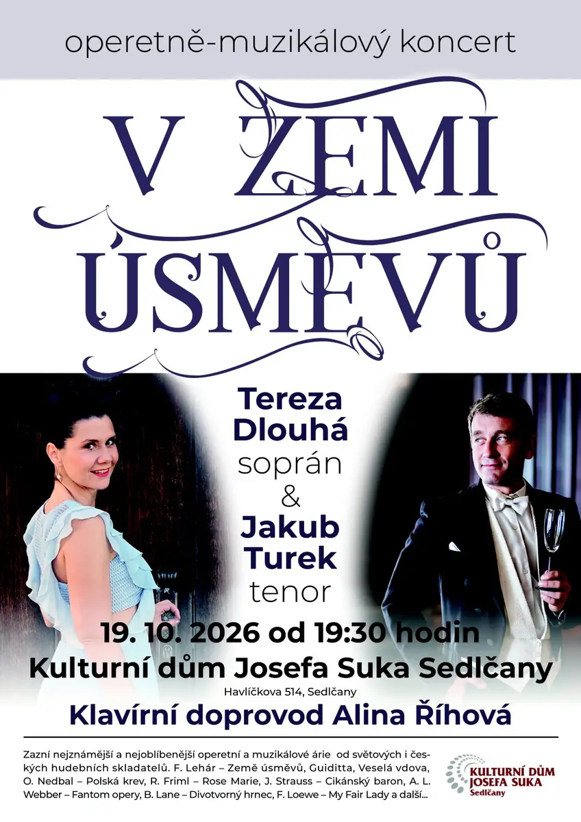 Im Land der Lächeln - Operetten- und Musicalkonzert — Kulturní dům Josefa Suka, Sedlčany