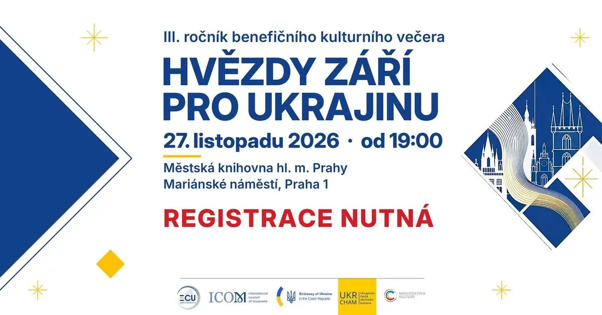 III. Ausgabe des Benefiz-Kulturabends Sterne leuchten für die Ukraine — Stadtbibliothek Prag, Prag