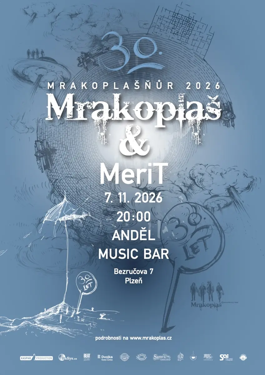 Mrakoplaš отмечает 30 лет на сцене & MeriT — Ангел Music Bar, Пльзень