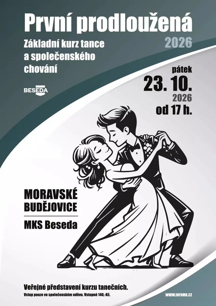 První prodloužená — MKS Beseda, velký sál, Moravské Budějovice