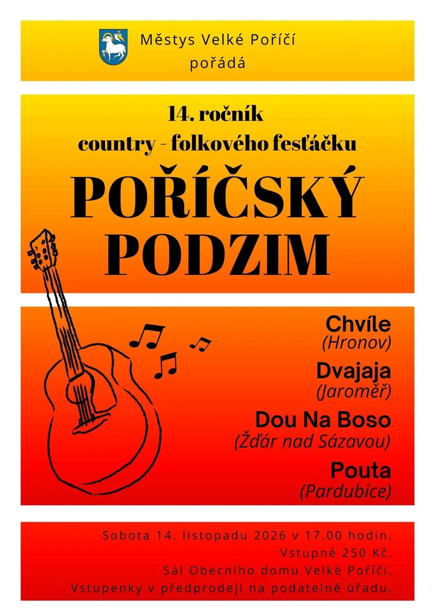 Poříčský podzim — Sál Obecního domu Velké Poříčí, Velké Poříčí