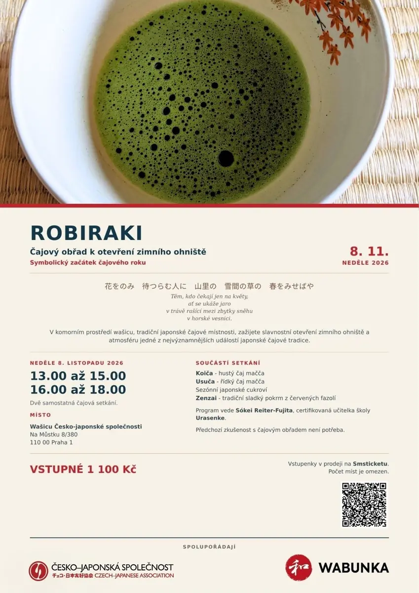 ROBIRAKI: Teezeremonie zur Eröffnung des Winterherdes — Česko-japonská společnost, Prag