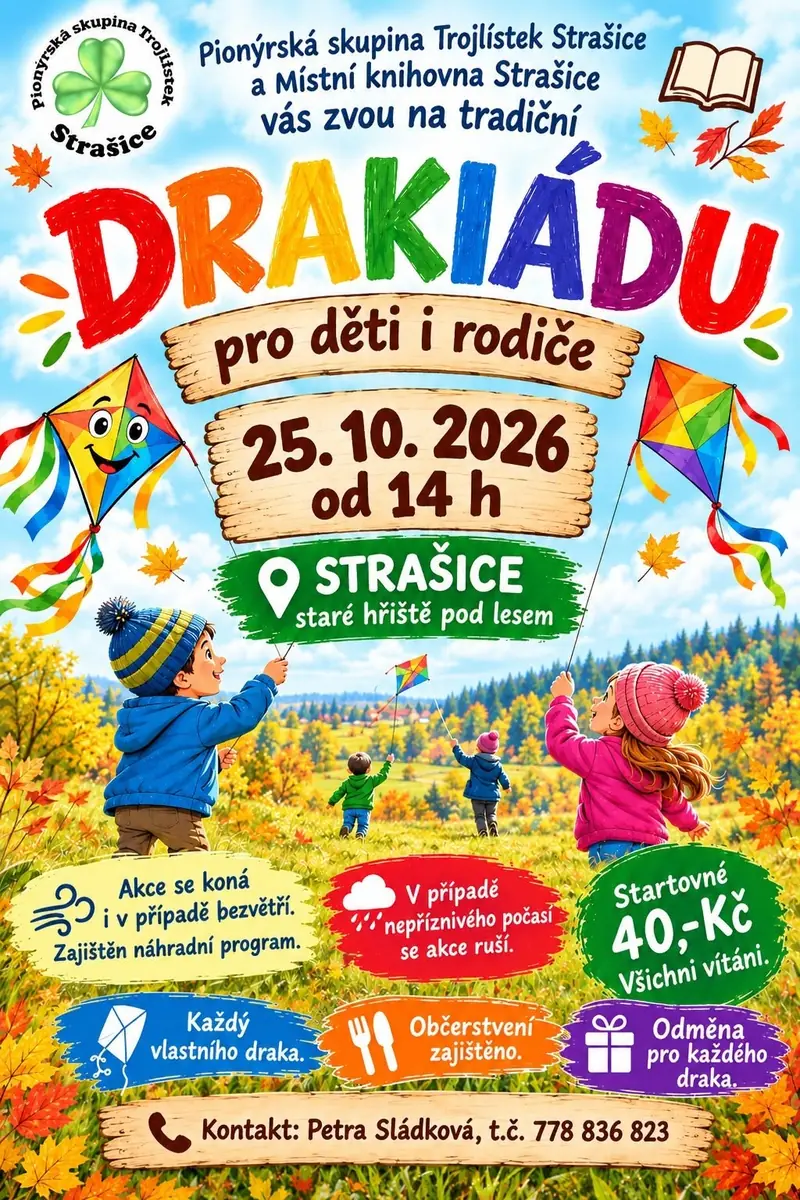 Drachenfest für Kinder und Eltern - Strašice — staré hřiště pod lesem, Rokycany