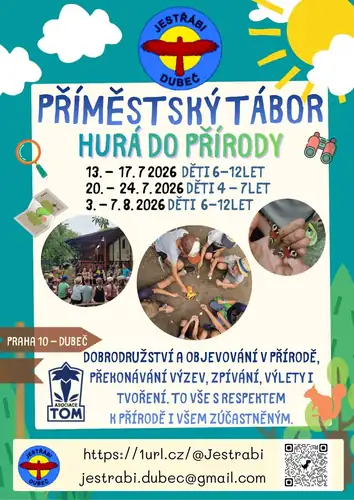 Příměstský tábor HURÁ DO PŘÍRODY červenec II. pro předškoláky