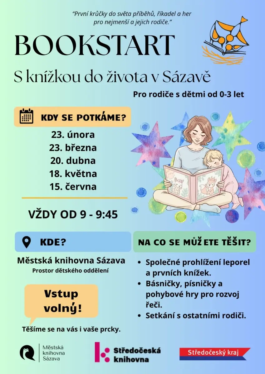 Bookstart - 15. 6. 2026 — Městská knihovna Sáz, Prag
