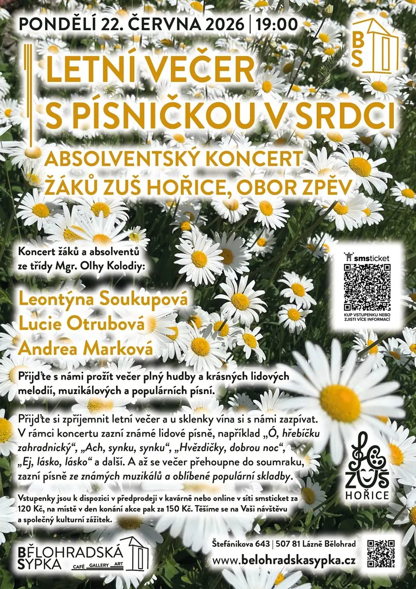 Letní večer s písničkou v srdci — Bělohradská sýpka, Lázně Bělohrad