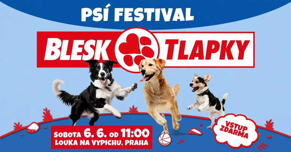 Blesk Tlapky: festival nejen pro vaše psí kamarády — Louka na Vypichu, Praha