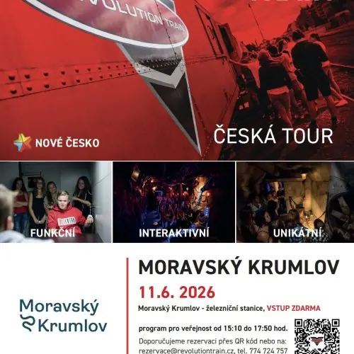 Revolution Train zastaví v Moravském Krumlově — Kulturní a kreativní centrum, Moravský Krumlov