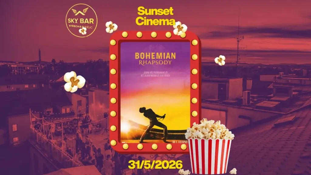 Bohemian Rhapsody: Sunset cinema na Střeše Budějc — Střecha Budějc, Česká Budějovice