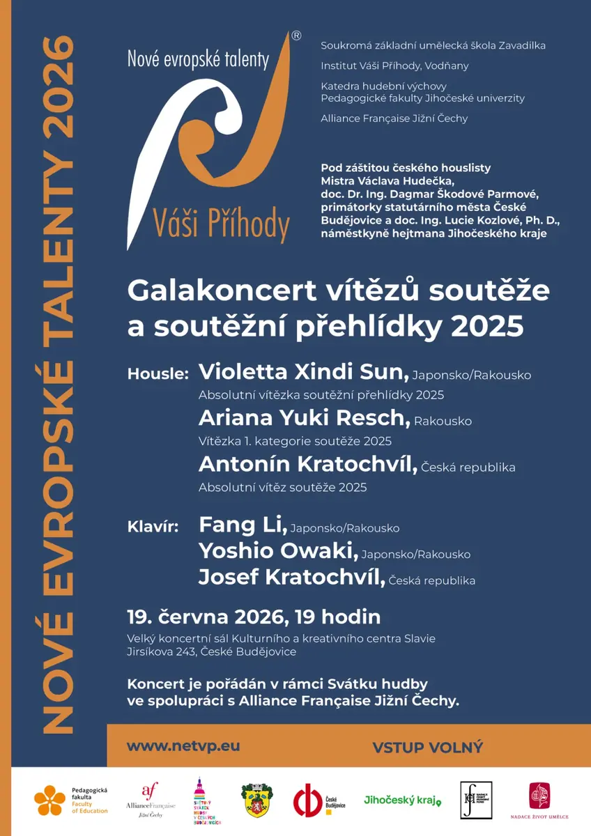 NOVÉ EVROPSKÉ TALENTY 2026 — KD Slavie, České Budějovice