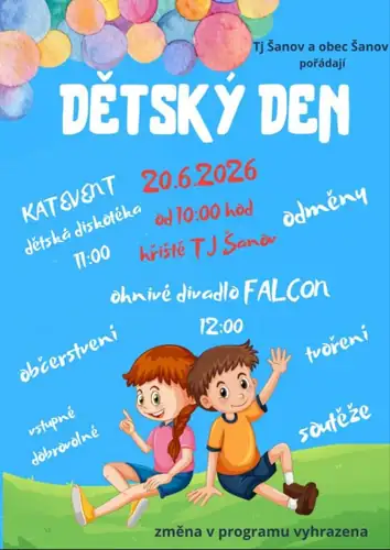 Kindertag in Šanov am Samstag 20.6.2026
