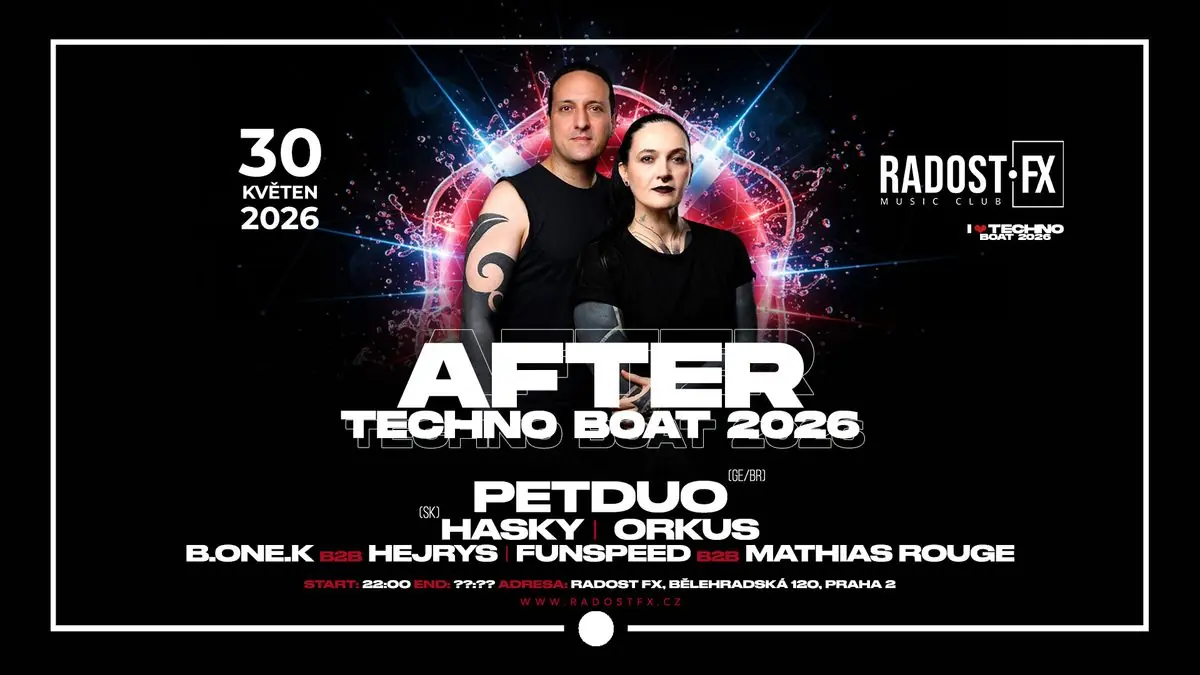 AFTER TECHNO BOAT 2026 — RADOST FX, Praha