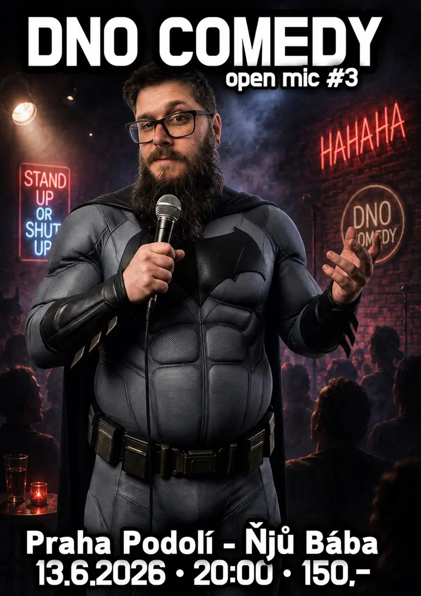 DNO COMEDY OPEN MIC 3 — Njů Bába, Prague