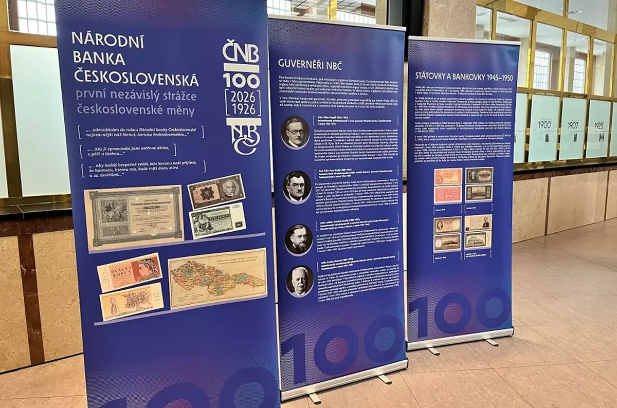 Putovní výstava Návštěvnického centra ČNB k 100. výročí Národní banky Československé — Česká národní banka, Praha